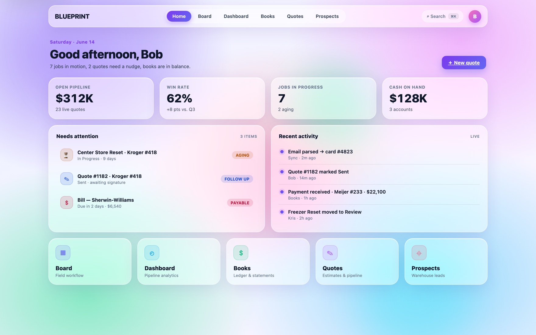 Glassmorphism interface exploration