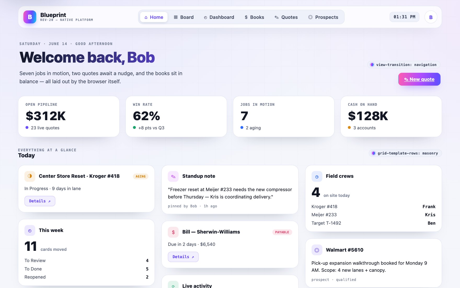 Native-platform CSS interface exploration