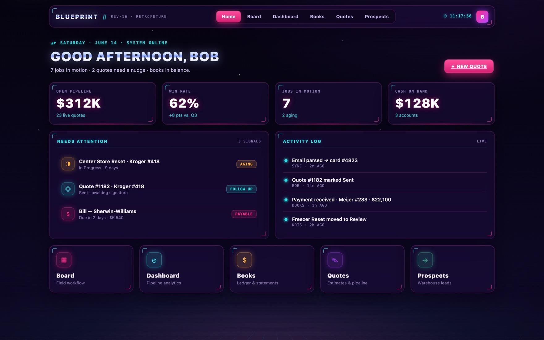 Retrofuturism synthwave interface exploration